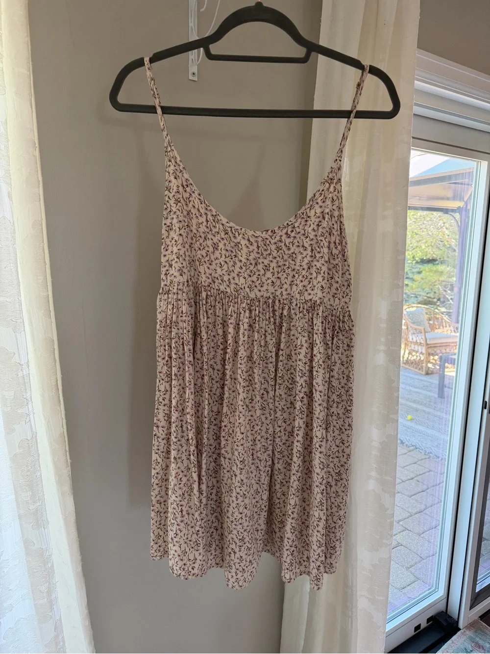 NATURAL LIFE Cream Floral Print Sleeveless Dress with Blossoms - Picture 2 of 4